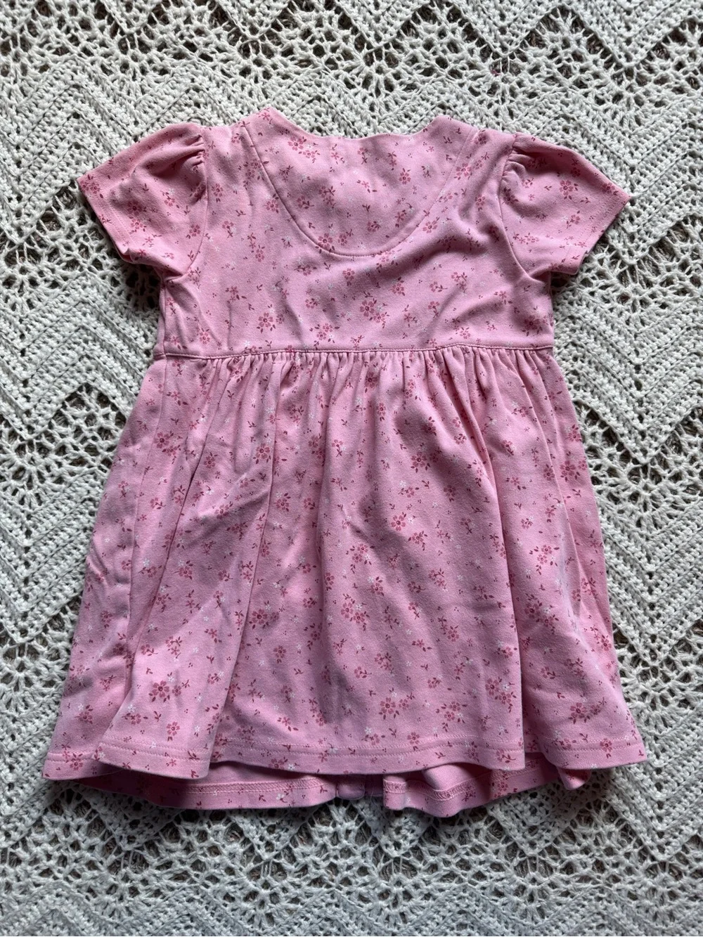 Vintage Gymboree Navy Mushroom Dress Pink Floral 3T Early 2000’s